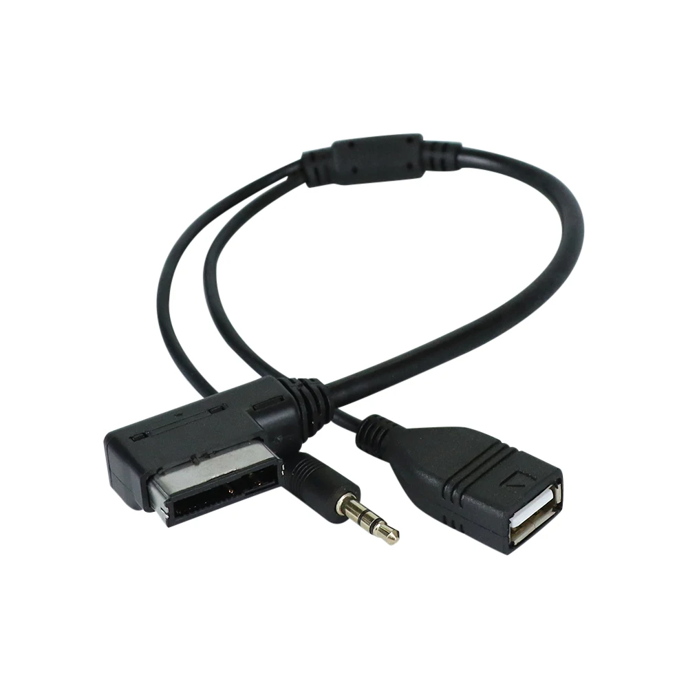 

3.5mm AUX Audio Cable Music MDI AMI MMI Interface USB+Charger AUX Cable For Audi A7 A6L A8L Q3 Q5 Q7 Series Car