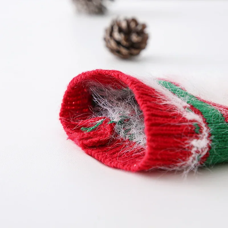 1 шт. Рождественская вязаная шерстяная крышка для вина старик снеговик елка