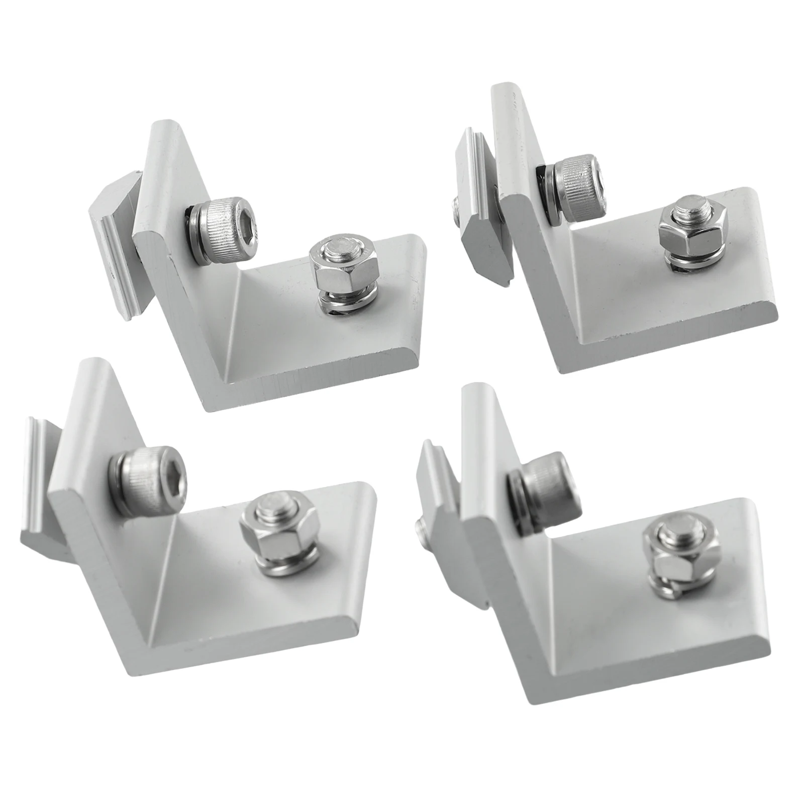 

Solar Panel Photovoltaic Bracket Accessories for Flat Roof Tilt Mount L Connector with Nuts and Sliding Blocks