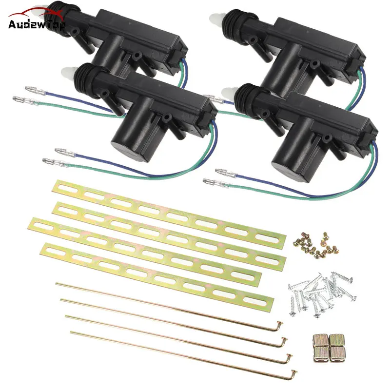 Купи 4Pcs 12V 2 Wire Car Door Power Central Lock Motor Kit With 2 Wire Actuator Auto Vehicle Remote Central Locking System Motor за 774 рублей в магазине AliExpress