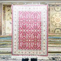 61x91cm Oriental Turksih Carpet Red Handmade Exquisite Small Hereke Silk Rugs (HF083B)