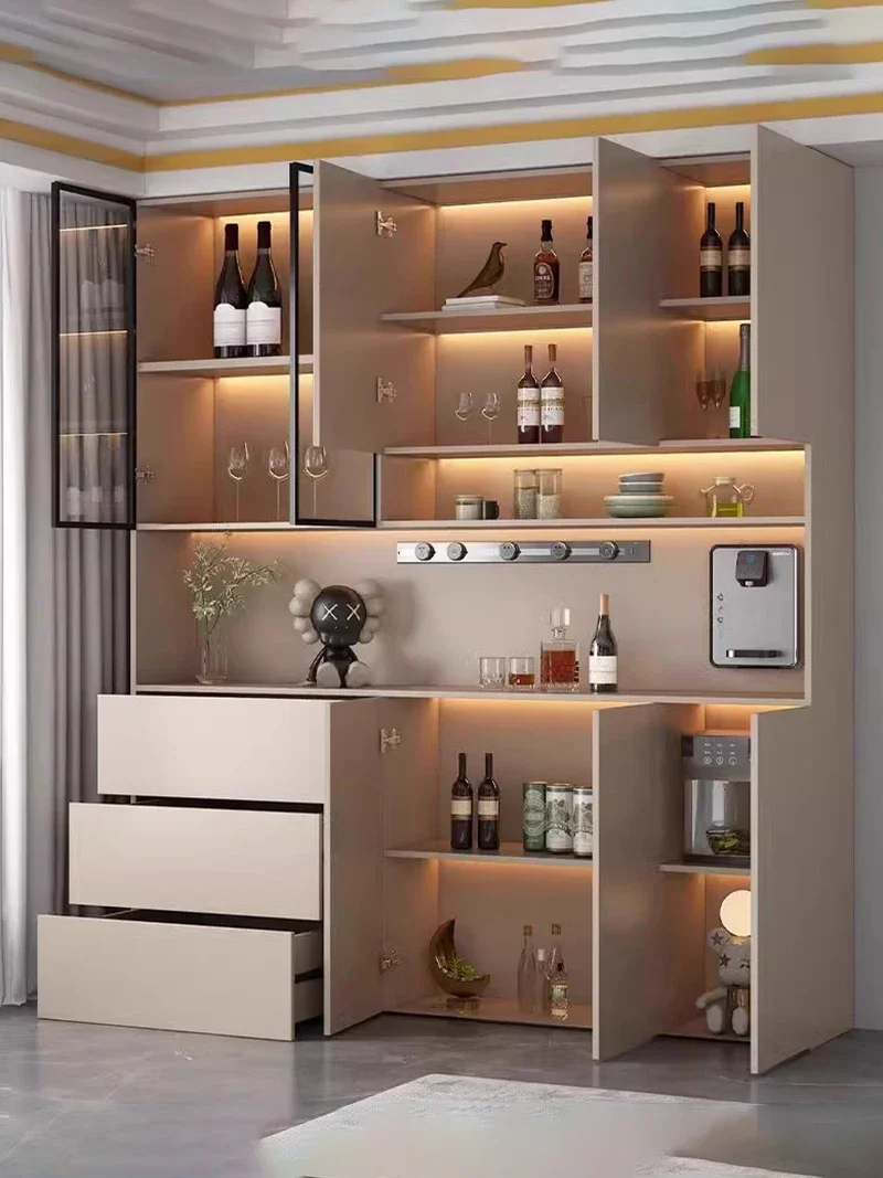 Простая витрина модель винного шкафа стеллаж для хранения шкафчик мебель бара LVWC