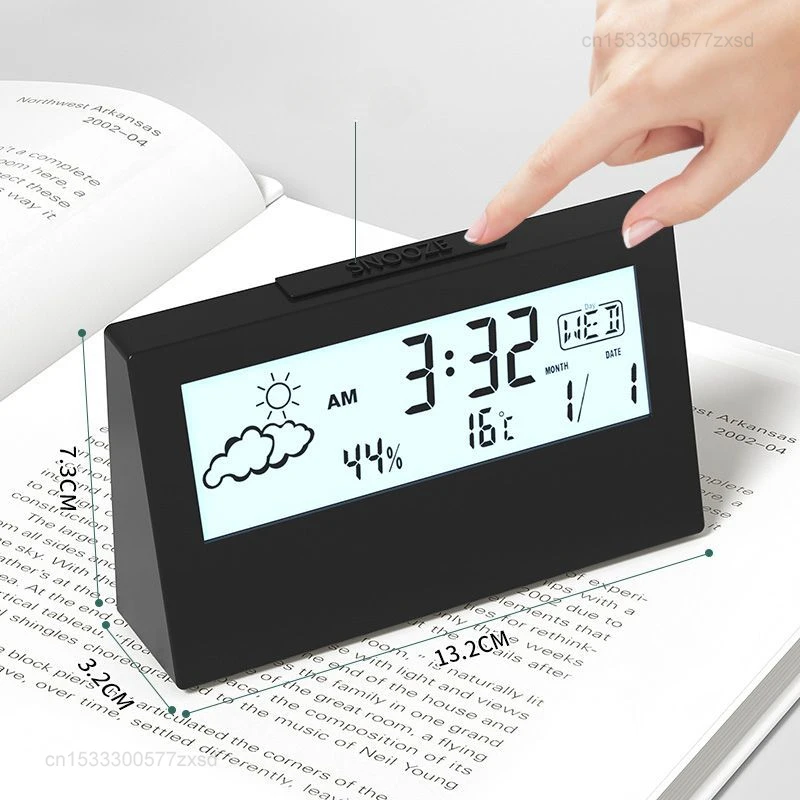 Светодиодная интеллектуальная Метеостанция Xiaomi настольные цифровые мини-часы с