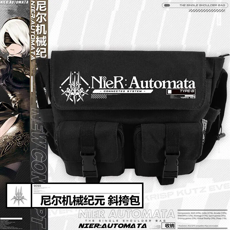 

Сумка-мессенджер Game NieR Automata YoRHa 2B, сумка через плечо, праздничный подарок