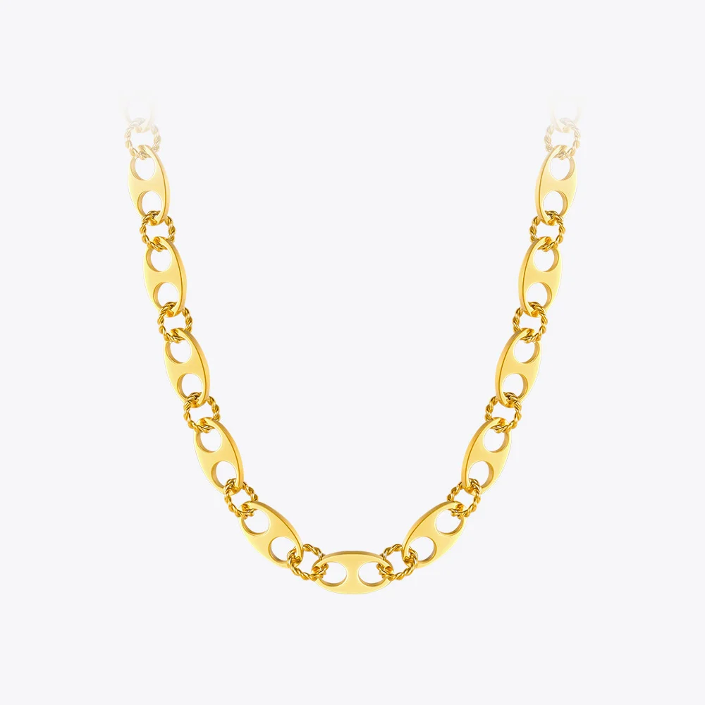 

ENFASHION Vintage Nose Necklace For Women Gold Color Stainless Steel Necklaces Choker Fashion Jewelry Collier Wholesale P203174