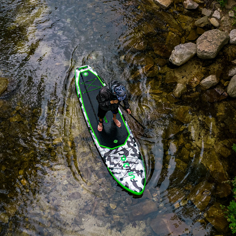 

FUNWATER inflatable surf board model surf stand up paddle board pedal control sup bag leash paddle dinghy raft canoe