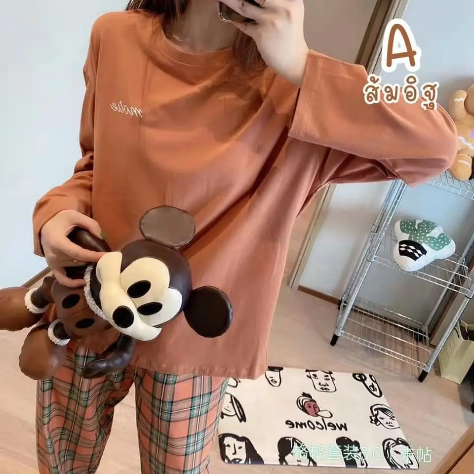 New Pajamas Ladies Spring and Autumn Long Sleeve Thin Section Women's Autumn and Winter Large Size Casual Autumn Homewear Set