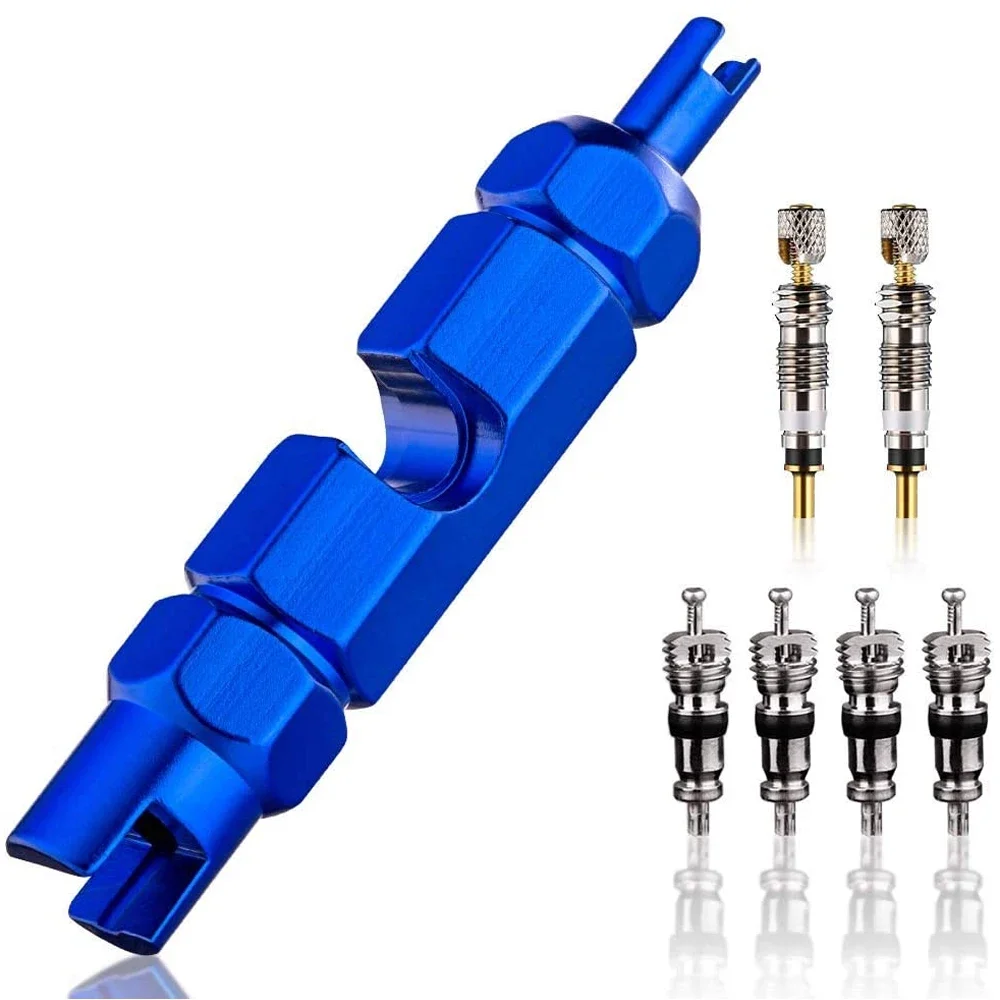 

Инструмент для снятия сердцевины клапана велосипеда для Schrader и Presta, комплект детской шины, 2 шт. Presta и 4 шт. сердечника клапана шрадера