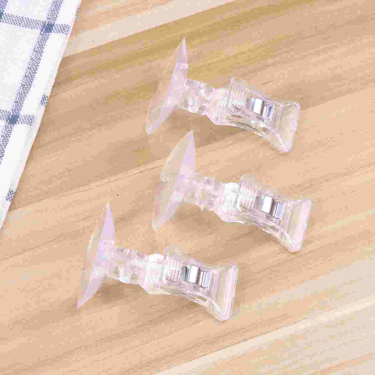 

6pcs Professional Fodder Clamps Plastic Suction Cup Feeding Clips Seaweed Feeders for Fish Tank Aquariums