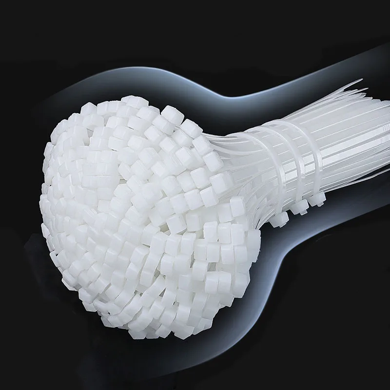 500 пластиковое нейлоновое самоблокирующееся крепежное кольцо для кабельных