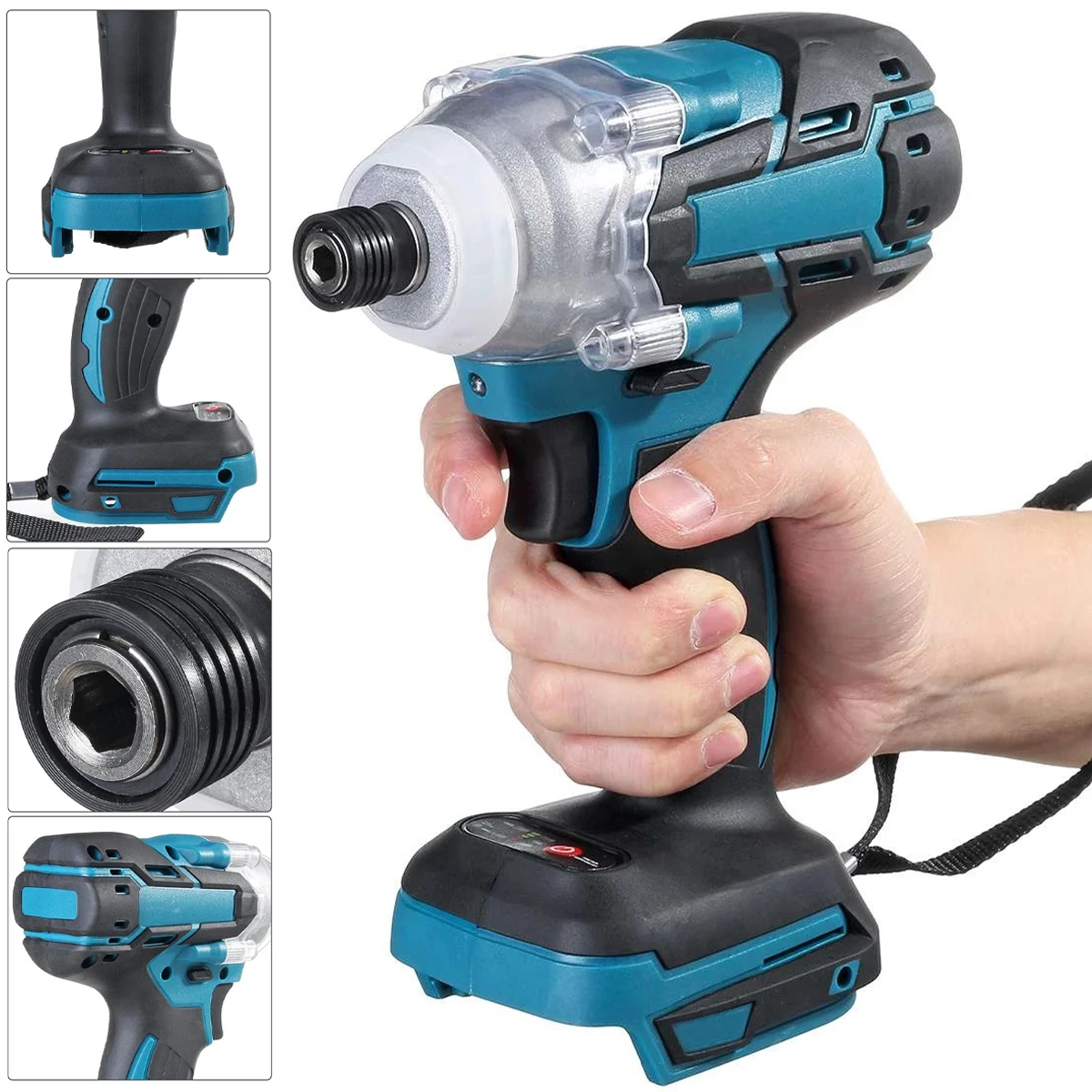 520N.m Brushless Electric Impact Wrench Cordless Impact Driver With LED Light Compatible With 18V Makita Battery Power Tools