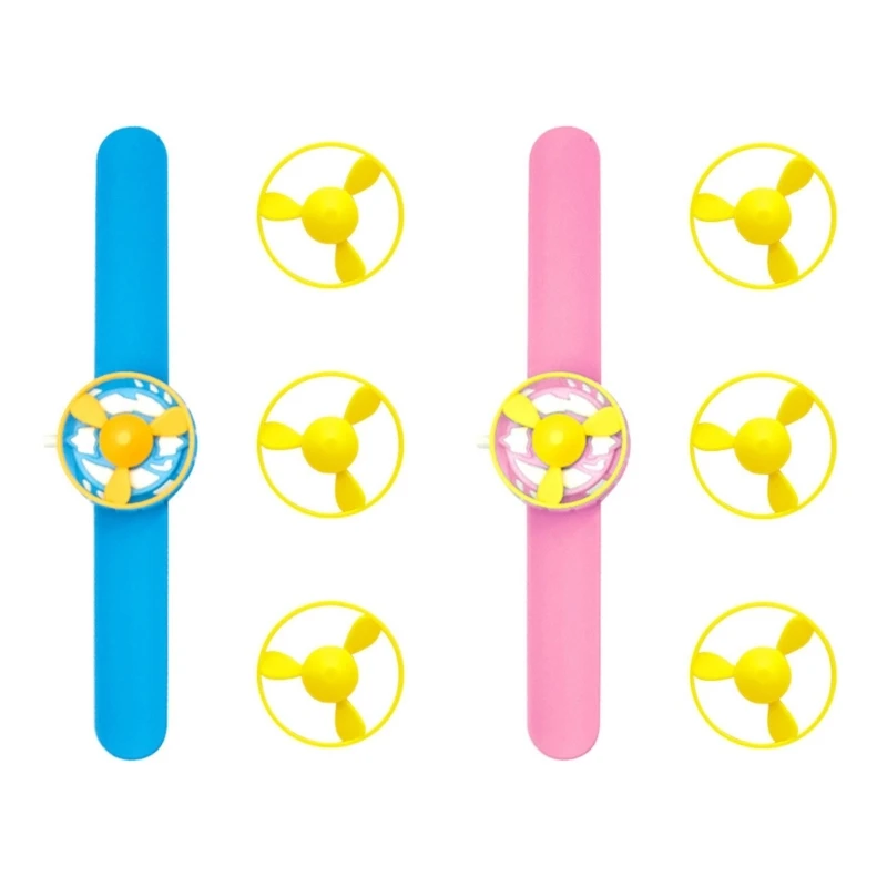 

Children Watch Gyroscope Rings Flying Bracelet BambooDragonfly RotatingFrisbee Speed TopFlyer Space Party Favor DropShipping
