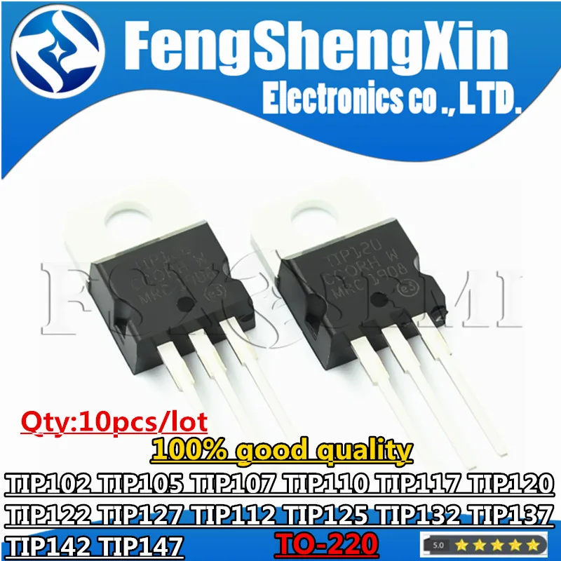 

10 шт. TIP102 TIP105 TIP107 TIP110 TIP112 TIP117 TIP120 TIP122 TIP127 TIP125 TIP132 TIP137 TIP142 TIP147 TO-220