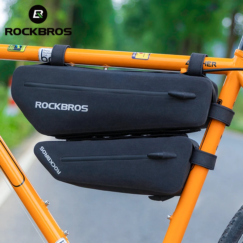 

Rockbros оптовая продажа MTB Road 2 сумки Светоотражающая рама треугольная сумка водонепроницаемая верхняя трубка Передняя велосипедная сумка Pannier аксессуары AS-075