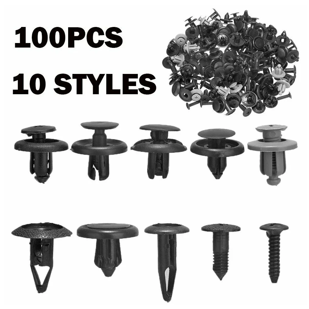 

100 шт./компл. набор заклепок для автомобильного бампера и крыла автомобиля