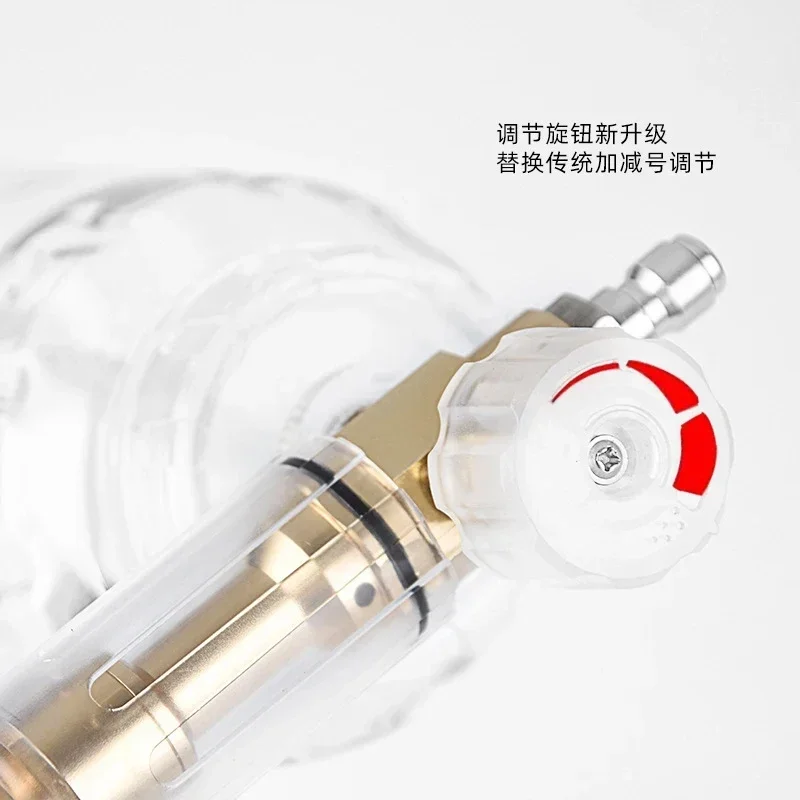 Прозрачная пенная насадка для мойки 5 цветов высокого давления регулируемый угол