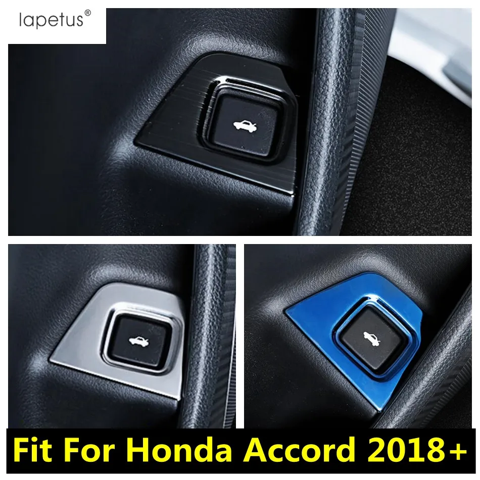 

Rear Trunk Tailgate Door Button Switch Molding Frame Cover Trim For Honda Accord 2018 -2022 Stainless Steel Accessories Interior