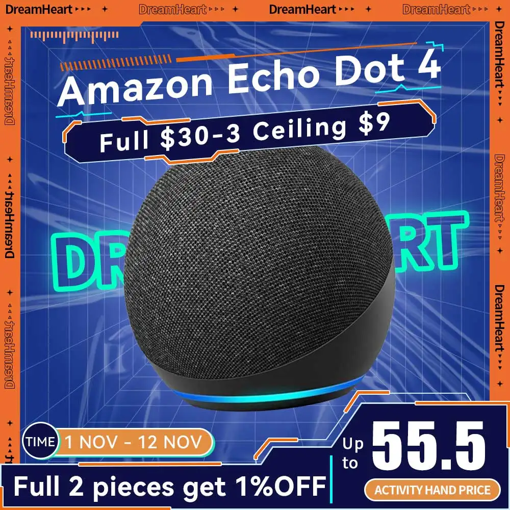 

Original New Echo Dot 4 Speaker (4th Gen, 2020 Release) | Protable Smart Speaker with Alexa Assistant