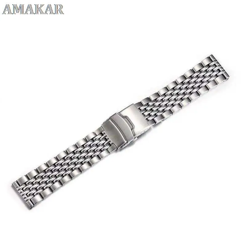 

20MM 22MM SKX007 316L Stainless Steel Bead Of Rice Watch Band Strap Fit For Dive Watches