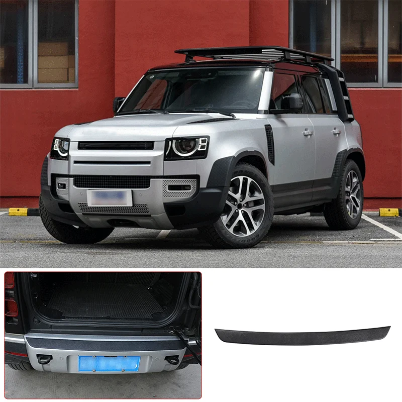 For 2020-2022 Land Rover Defender 110 ABS Black Car Styling Car Rear Bumper Plate Trunk Sill Cover Guard Protection Accessories