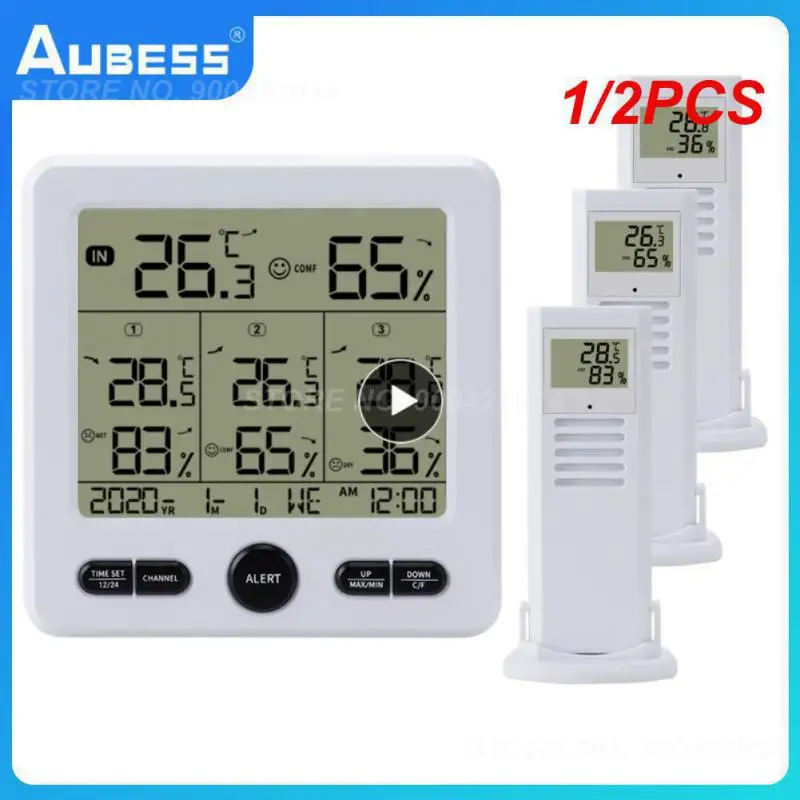 

1/2PCS Wireless Weather Station Thermometer TS-6210 Digital Temperature Sensor Hygrometer WithRemote Sensors Battery Powered