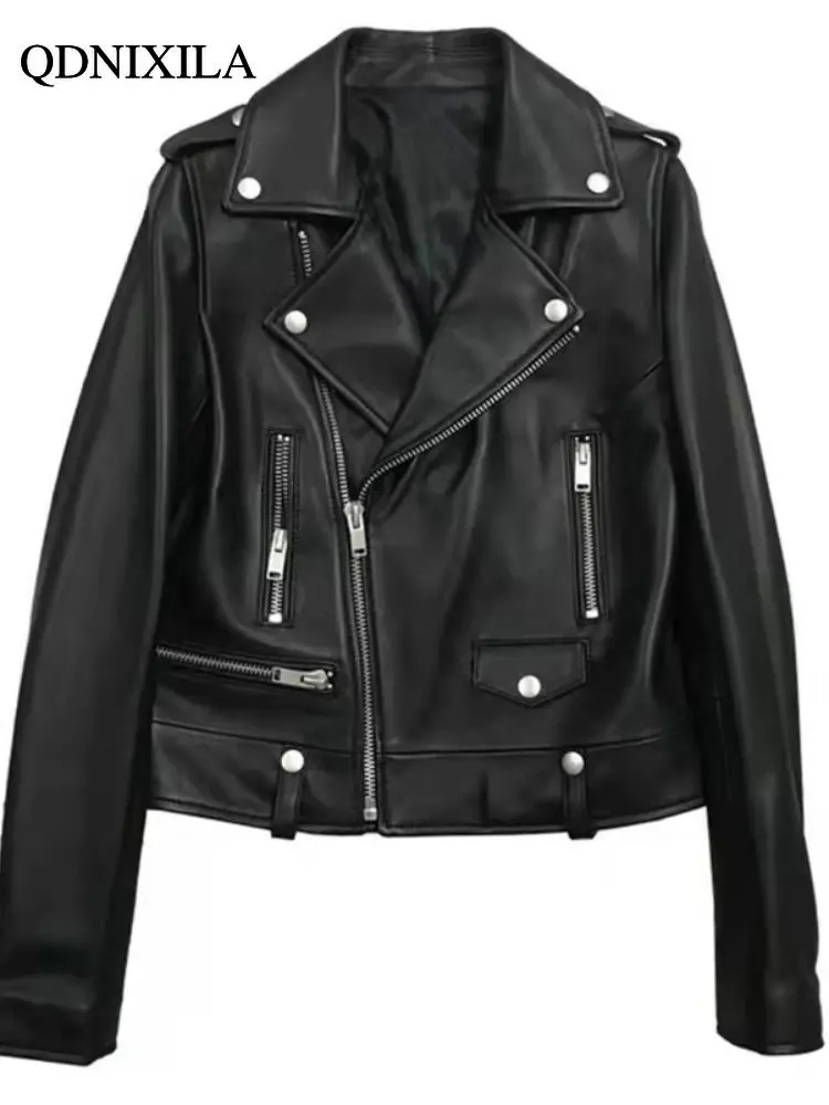 Women's Leather Jacket Imitation Sheepskin Coat for Women Korean Fashion Short Slim Coats Classic Style Women's Jackets