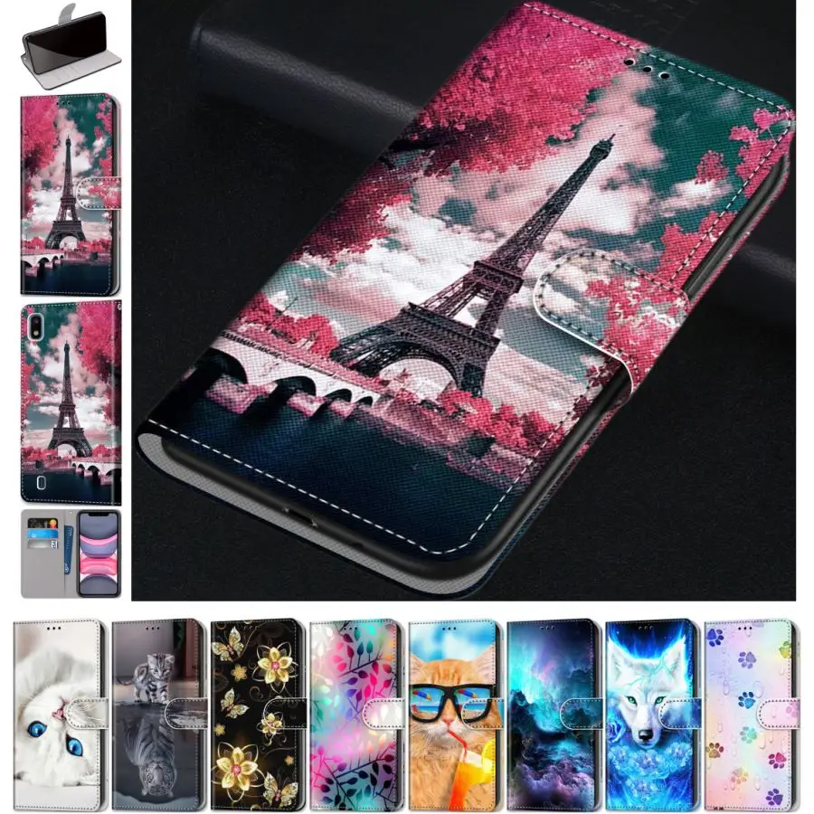 

Kids Boy Girl Cute Flip Phone Wallet For Case Redmi Note 8T 9 Pro 7 Redmi 8 8A 9 9A 9C Wolf Lion Cat Tiger Stand Cover D08F