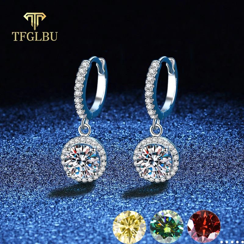 

Женские серьги из серебра 0,5 пробы, с муассанитом