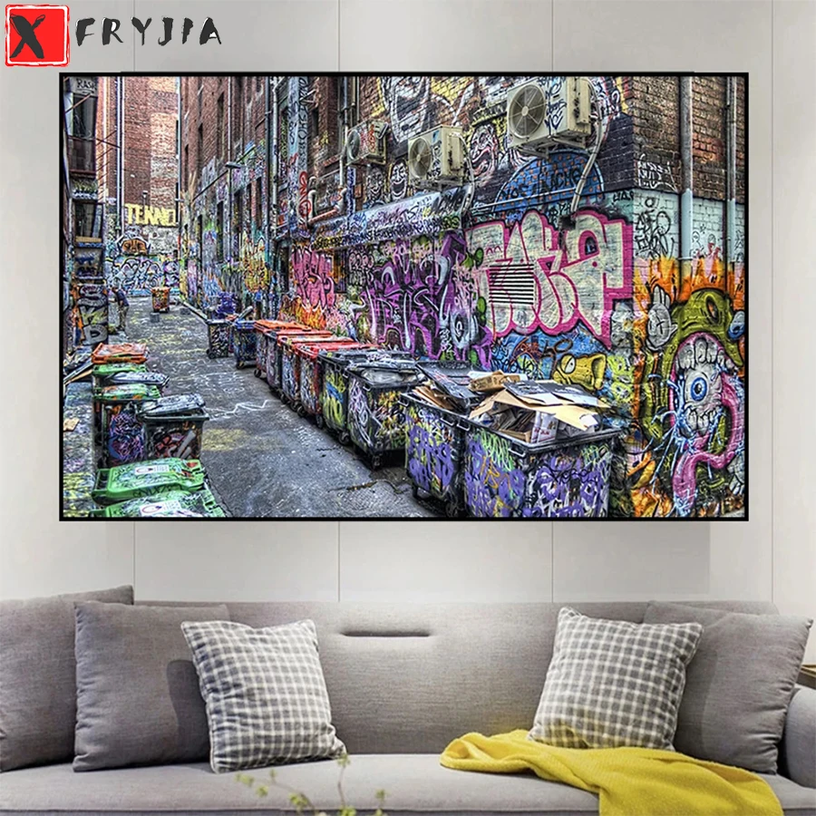 

5D round Diamond Embroidery Street Pop Cartoon Graffiti Art Diamond Painting Full Square Mosaic Cross Stitch Handmade Gift