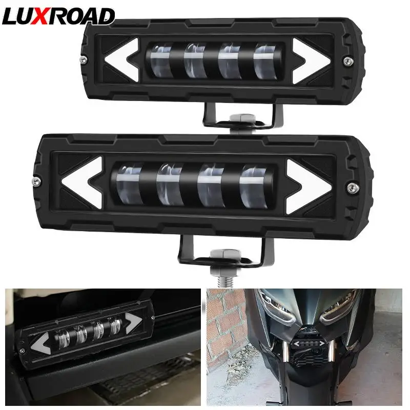 

Светодиодная панель рабосветильник освещения лм, белая и желтая лампа дальнего света с 8 светодиодными ЧИПАМИ XHP35, противотумансветильник д...