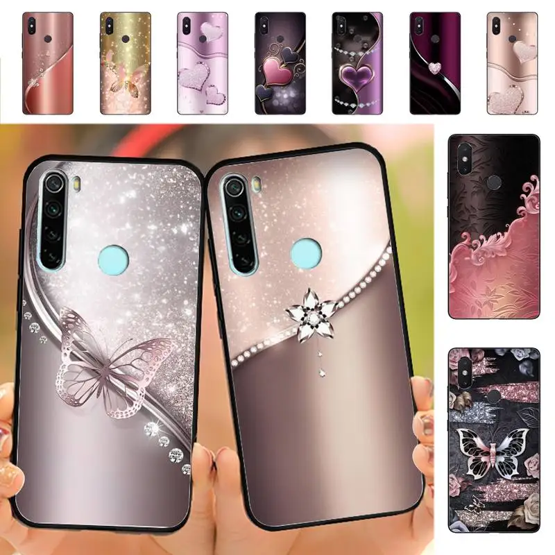 

Love Bow Clear Phone Case for Redmi Note 8 7 9 4 6 pro max T X 5A 3 10 lite pro