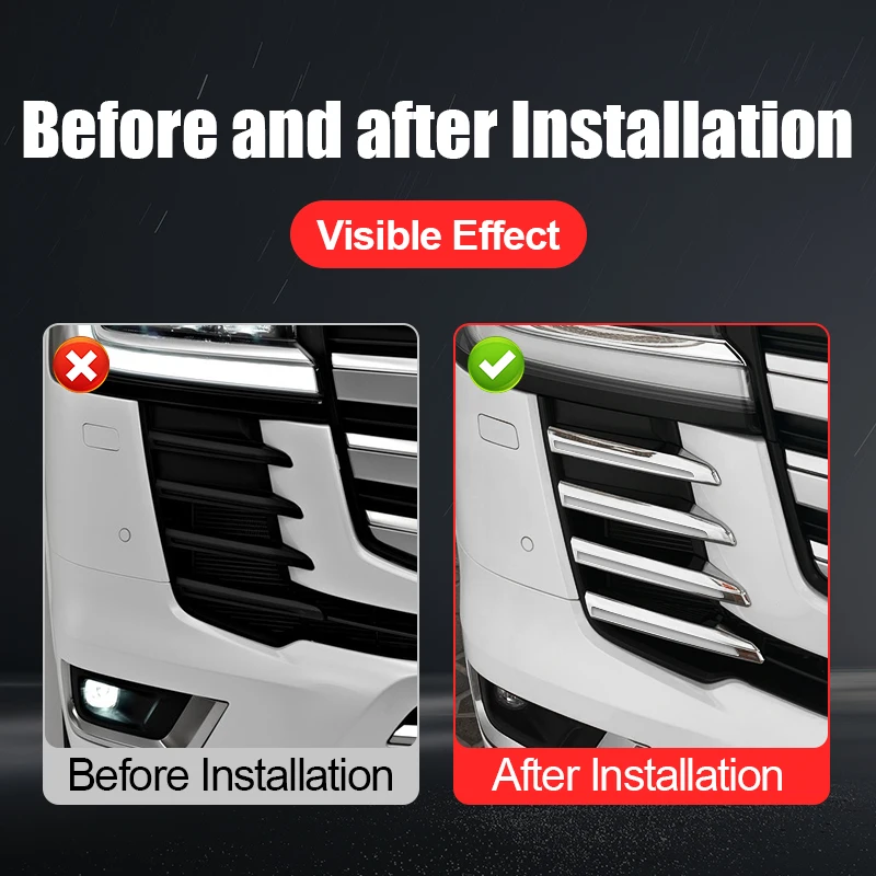 Хромированный глянцевый бампер для передней решетки радиатора Toyota Land Cruiser 300 Lc300