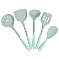 silicone kitchenware set spatula slotted spoon five piece kitchen spoon rice spoon non stick cookware household cooking tools