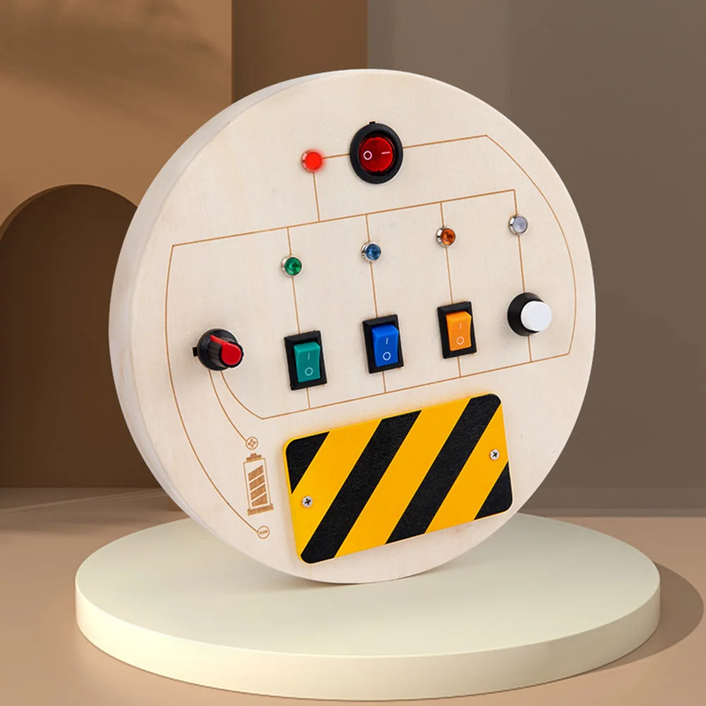 

Montessori Early Education Toys Smooth Wooden Switch Educational Toys Safe Coordination Ability Board DIY for Kids Holiday Gifts