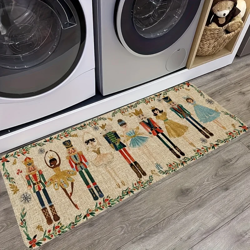 1 шт. коврик для прачечной нескользящий фланелевый напольный машинной стирки