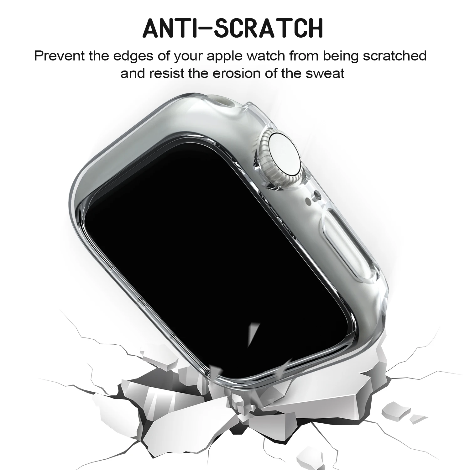 Matte Cover for Apple Watch 45mm 41mm 38mm 42mm 40mm 44mm, Hard PC Bumper Protective Case Frame for iWatch SE 8 7 6 5 4 3 2 1