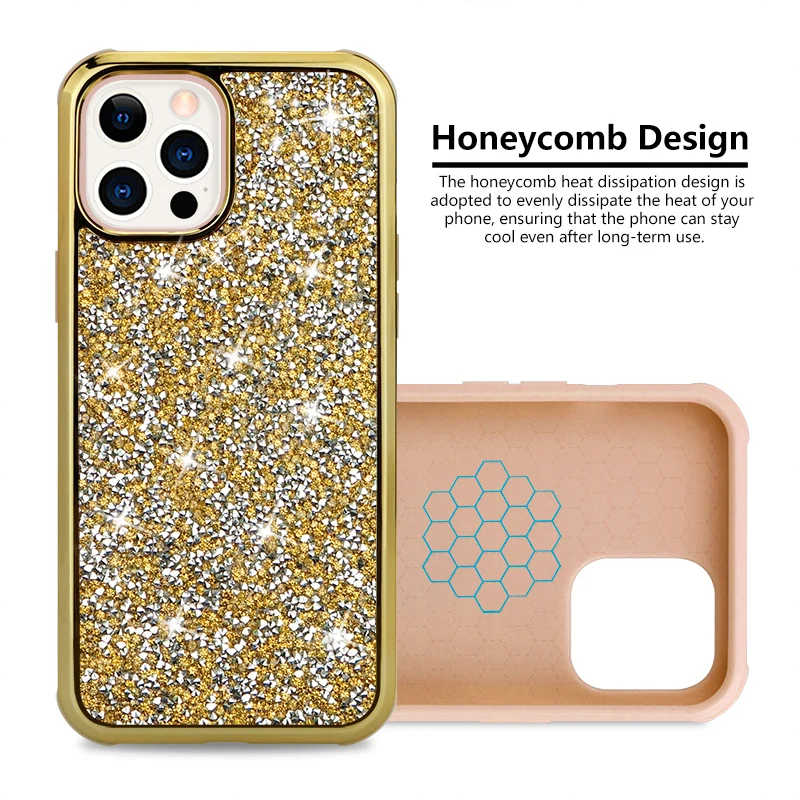 Роскошный блестящий чехол для IPhone XS 13 12 11 Pro Max защитный чехлы телефонов X XR 6 7 8 6S Plus