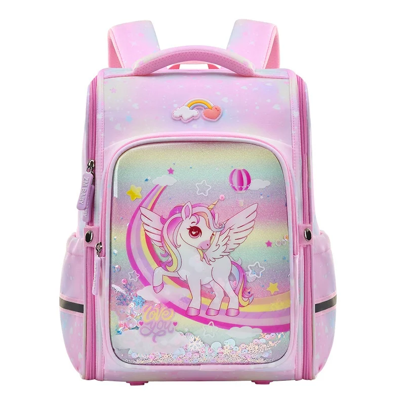 Girls Princess Mermaids Unicorn Rabbit Cartoon Sweet Backpacks New Children Primary School Students Cute Large Capacity Bags Hot