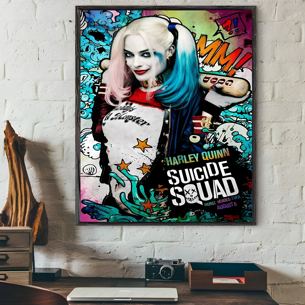 J-Joker H-Harley Quinn плакат наклейки художественные настенные фрески Декор игровой