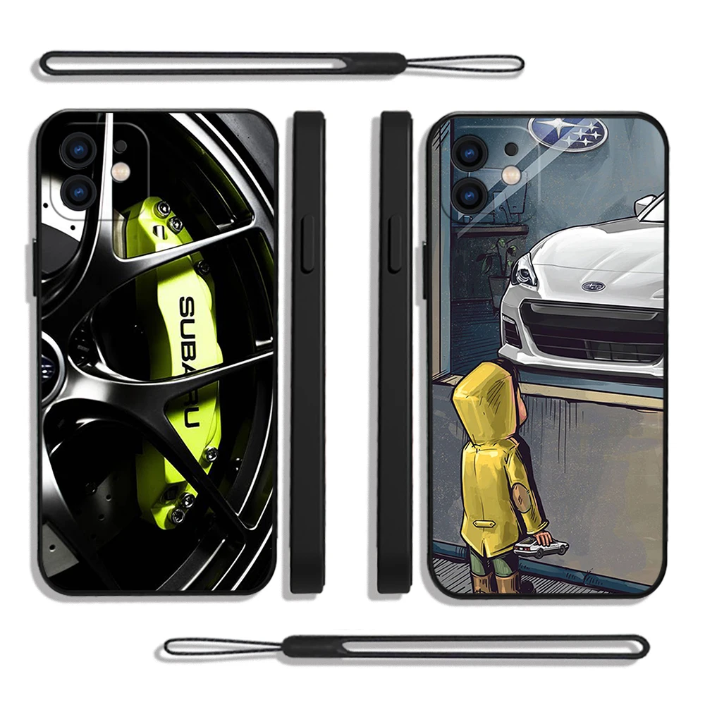 

JDM WRX Sti Car Design-Subarus Phone Case For iPhone 14 13 12 11 Pro Max Mini X XR XS MAX SE20 8 7 Plus Cases with Hand Strap