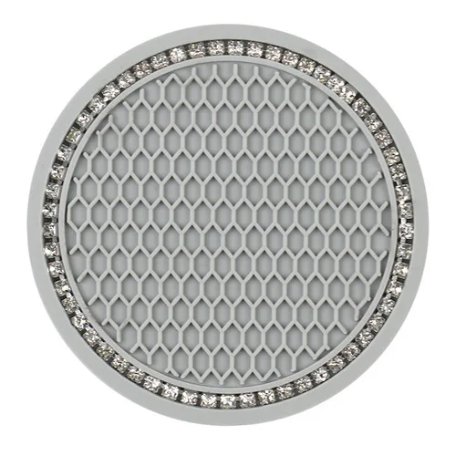 

Автомобильные подставки для чашек с водой, нескользящий резиновый коврик со стразами и бриллиантами для держателя бутылок, подставка для салона автомобиля, противоскользящие подстаканники