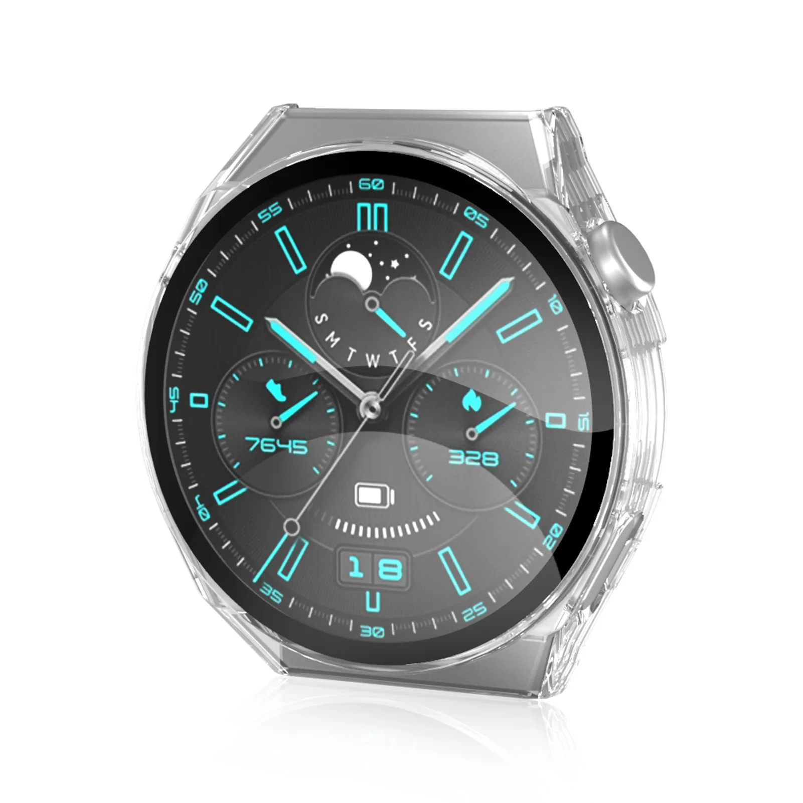 

Чехол из поликарбоната с интегрированным закаленным стеклом для Huawei Watch GT 3 Pro, аксессуары 46 мм, защитный чехол из закаленного стекла с полным...