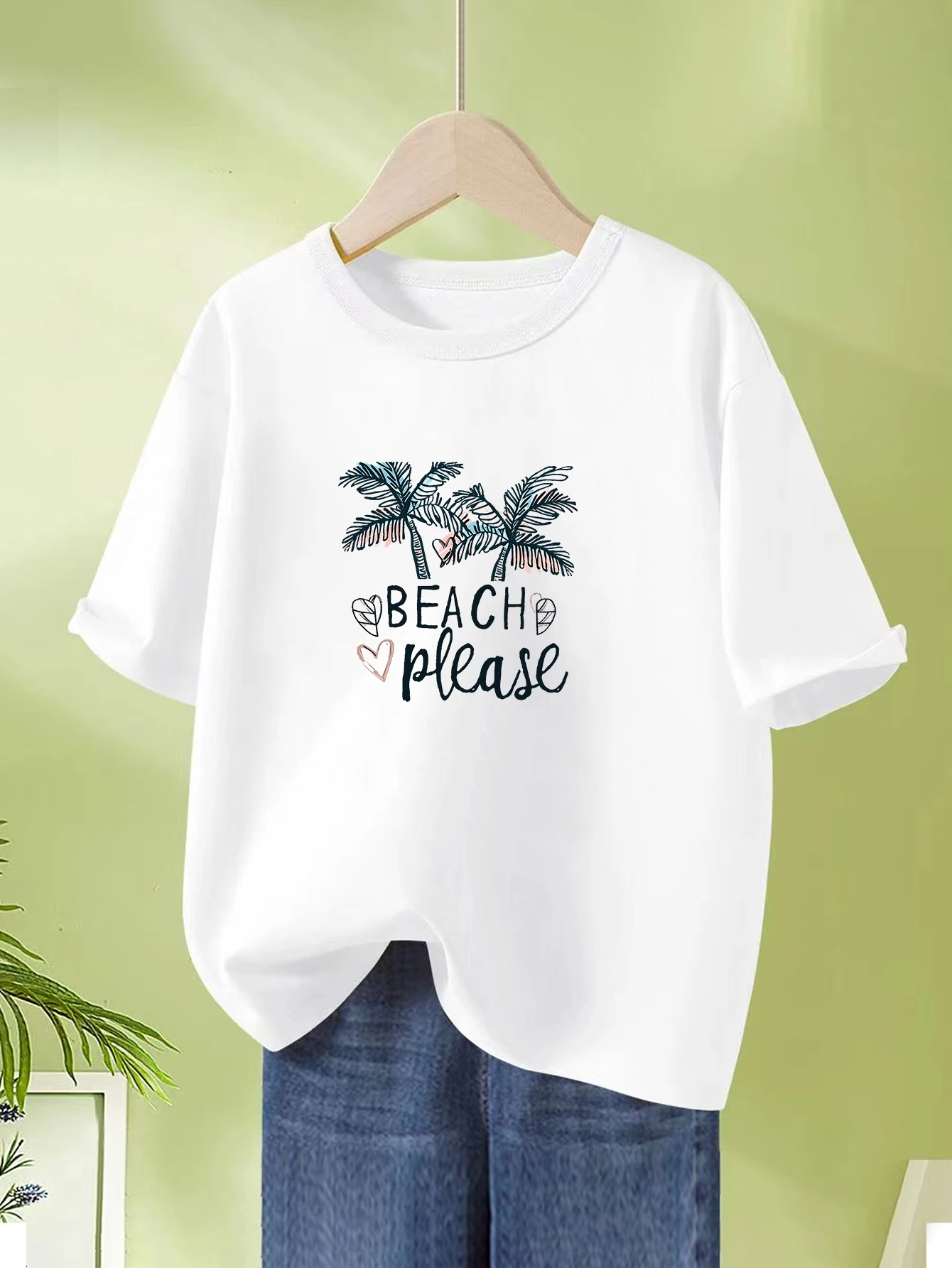 Летняя Женская Футболка С Принтом Повседневный Свободный Топ Короткими Рукавами