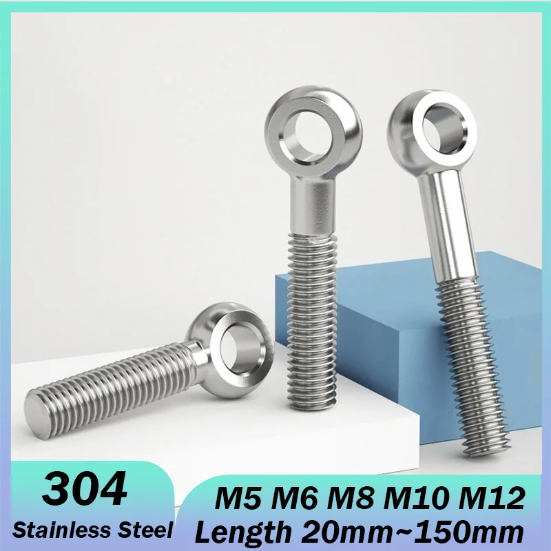 

1/2 шт. M5 M6 M8 M10 M12 304 Кольцевой болт из нержавеющей стали «рыбий глаз» Винт с скользящим отверстием GB798 Шпилька Шарнирные анкерные болты