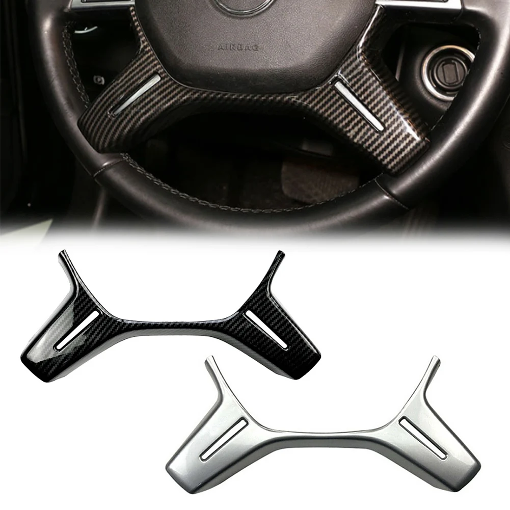 Фото Накладка на руль автомобиля для Mercedes Benz C E GLK M Class W204 W212 C180 C200 Хром/углеродное волокно с узором ABS Plalstic №1