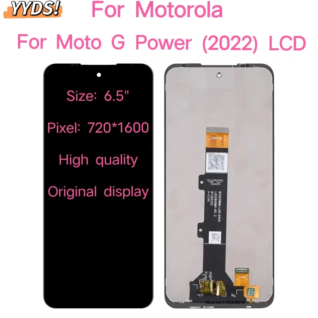

6.5" Original Tested LCD For Motorola Moto G Power 2022 LCD Display Screen Touch Digitizer Assembly For Moto G Power 2022 LCD