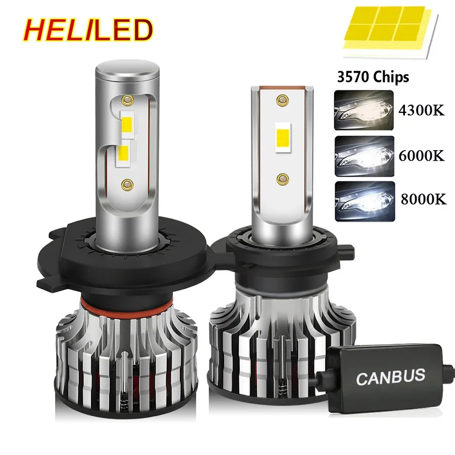 

H7 H4 Led Canbus 110W 26000LM Фара H1 H8 H9 H11 9005 Hb3 Hb4 9012 H13 9007 Светодиодная лампа 12V 4300K 6000K Турболампа для автомобиля