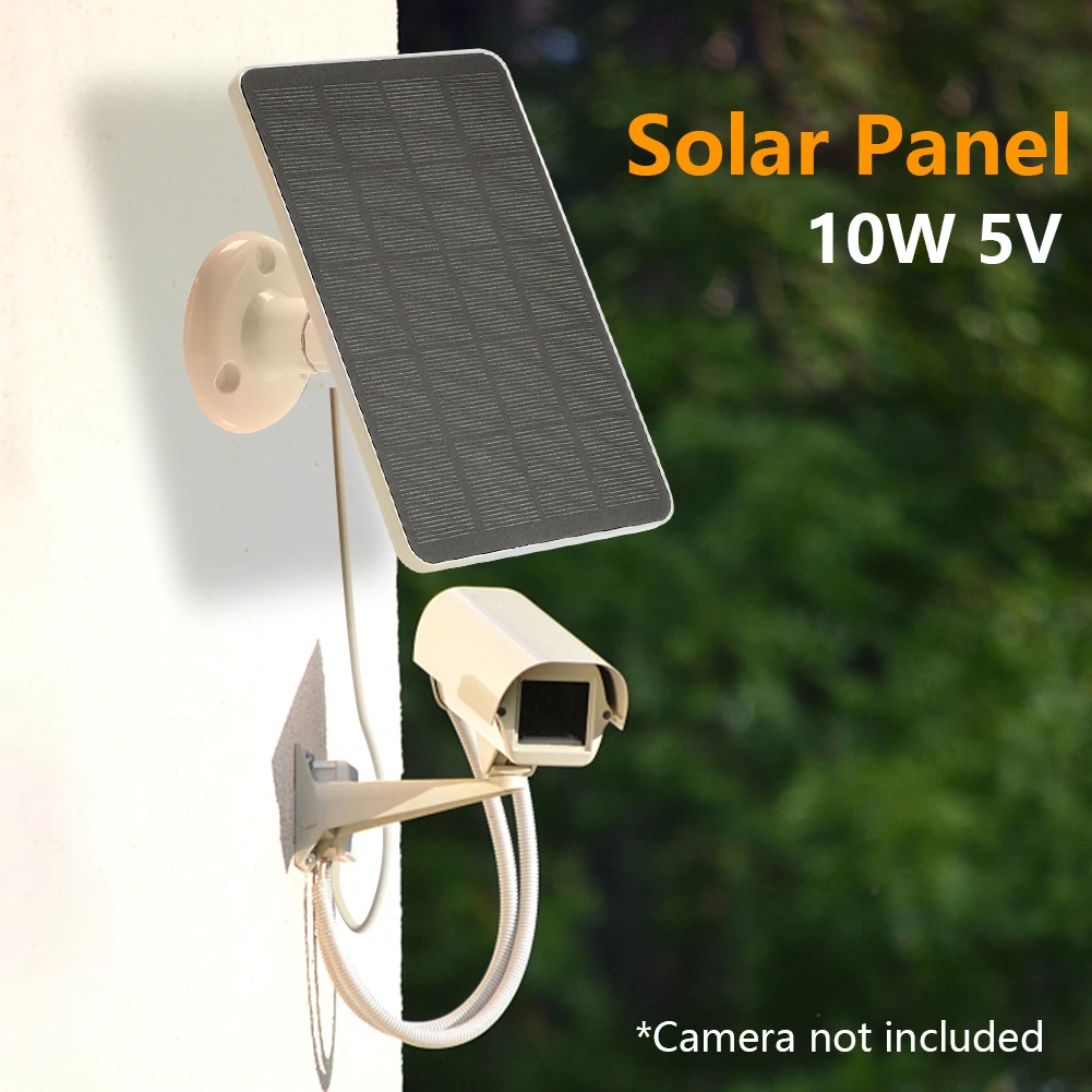

10W Solar Panel Power 5V Type-C Charging Portable Solar Panels IPX6 Waterproof for Outdoor Light System Camera Surveillance