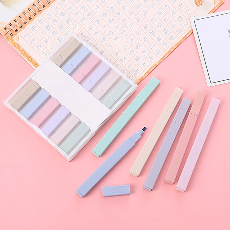 Brand-new 6 Color Student Gift Learning Prize School Office Supplies Highlighter Writing Pad Kids Child Drawing Painting Board