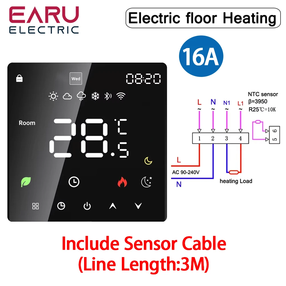 

Умный термостат EARUELECTRIC для теплых полов